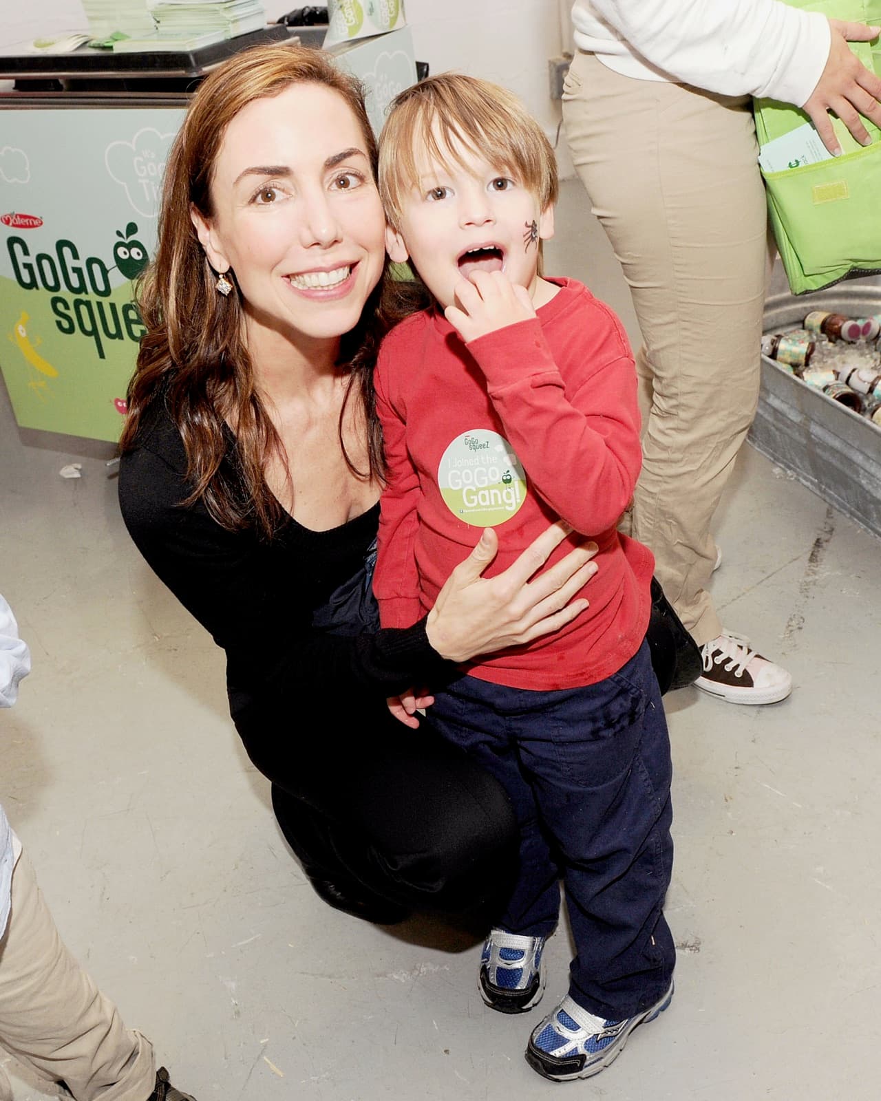Catherine Wible Aaron with her son Teddy